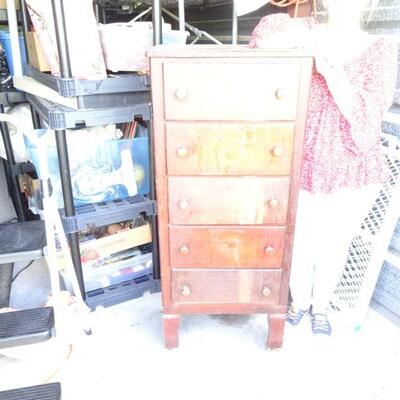 Sweet Mid Century Upright  Dresser - needs some TLC Druss Furniture Co. Galveston 