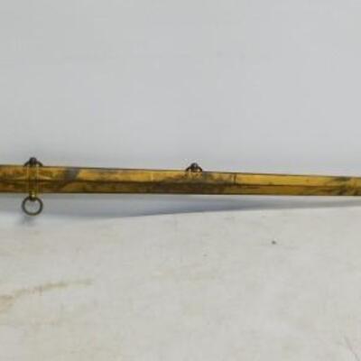 Rare Antique Ames Mfg. Co. 1850-1860 Militia Officer Sword with Pressed Bone Handle and Sheath Scrolled Blade
