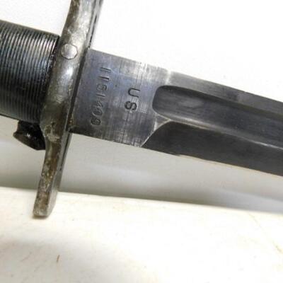 Vintage SA 1920 Bayonet Military Knife 16" with US Marked Scabbard