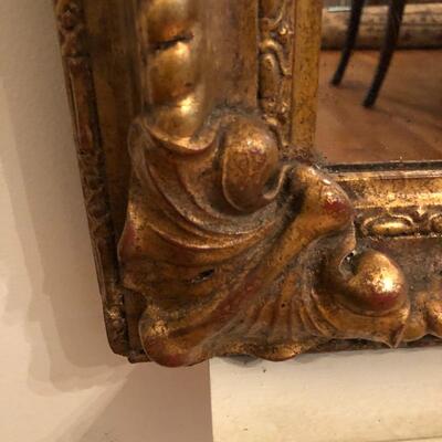 Lot 180 - Tall Gold Antique Mirror 
