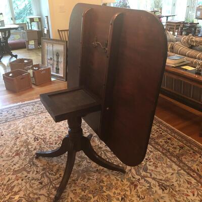 Lot 182 - Antique Tilt-Top Mahogany Table 