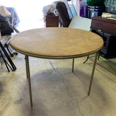 Vintage Round Folding Card Table