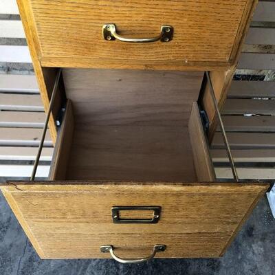 2 drawer oak file cabinet 