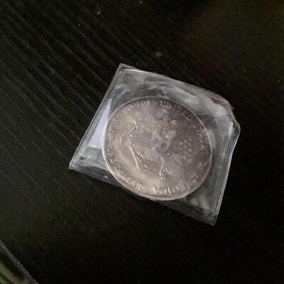 One dollar silver coin 