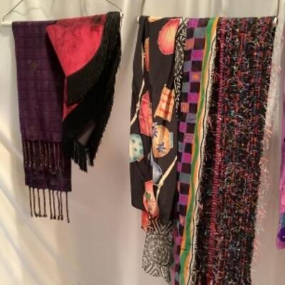 S - 1077 Ladies Clothing Lot - Artisan Crafted Scarves 
