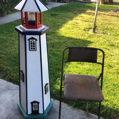 LIGHTHOUSE Wooden Light House  Cupboard Display or Storage Shelves Nautical Yard Decor 