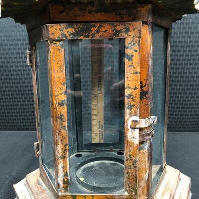 Copper Lantern Asian Pagoda Style Candle Holder