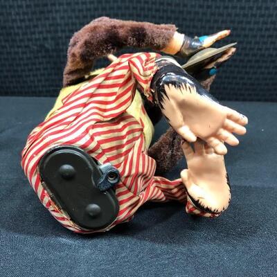 Vintage Early Edition JOLLY CHIMP Creepy Mechanical Cymbal Monkey 