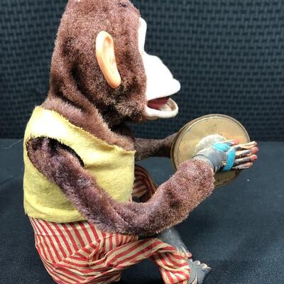 Vintage Early Edition JOLLY CHIMP Creepy Mechanical Cymbal Monkey 