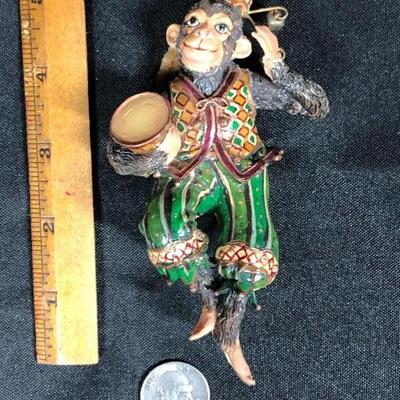 Small Organ Grinder Monkey Ornament Figurine