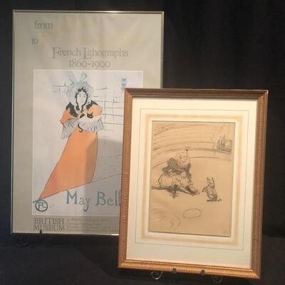 Lot 189 - Henri de Toulouse-Lautrec Lithograph & Framed Poster