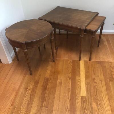Lot 191 - Heritage Round Table & Nesting Tables