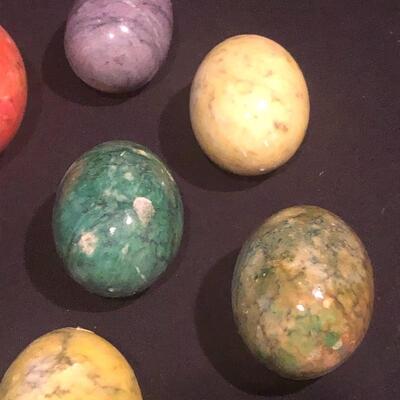 Lot 194 - Eight Marble Eggs