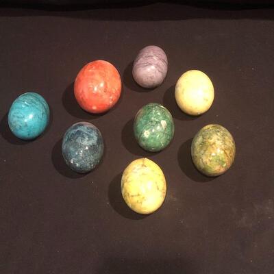 Lot 194 - Eight Marble Eggs