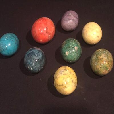 Lot 194 - Eight Marble Eggs