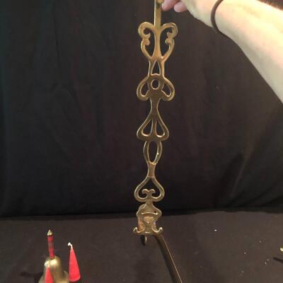 Lot 198 - Brass Candlestick Holders & More