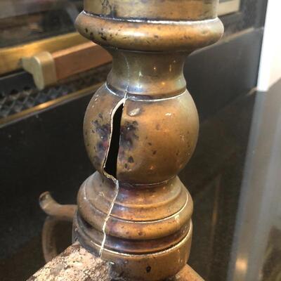 Lot 199 - Fireplace Andirons & Grate