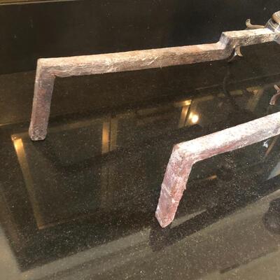 Lot 199 - Fireplace Andirons & Grate