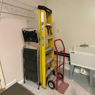 Lot 207 - Werner 6ft Ladder, Hand-truck & Step Ladder