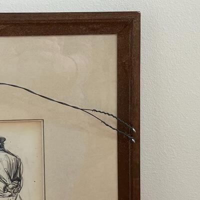 Lot 214 - Duel Sided George Luks Drawings