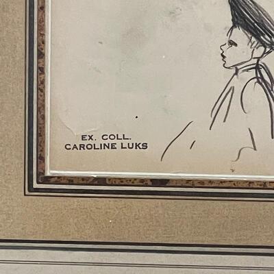 Lot 214 - Duel Sided George Luks Drawings