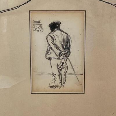 Lot 214 - Duel Sided George Luks Drawings