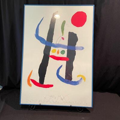Lot 215 - Joan Miro Art + Framed Poster