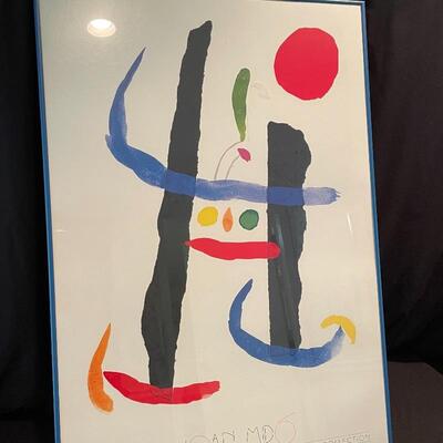 Lot 215 - Joan Miro Art + Framed Poster