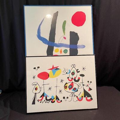 Lot 215 - Joan Miro Art + Framed Poster