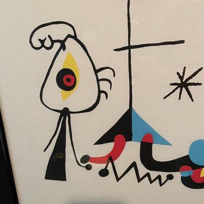 Lot 215 - Joan Miro Art + Framed Poster