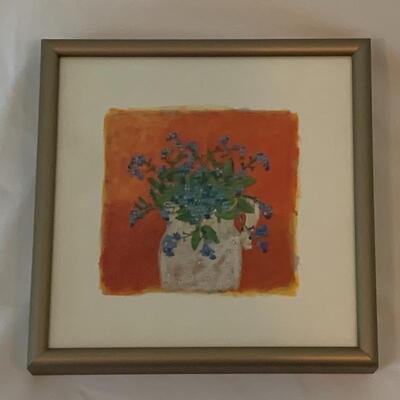 Lot 216 - Beautiful Fused Glass Plate and Framed Art