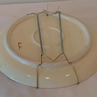 Lot 217 - Decorative Plate and Framed Art by Omar