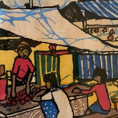 Lot 217 - Decorative Plate and Framed Art by Omar