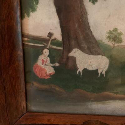 Lot 218 - Two Framed Pieces of Farmhouse Art