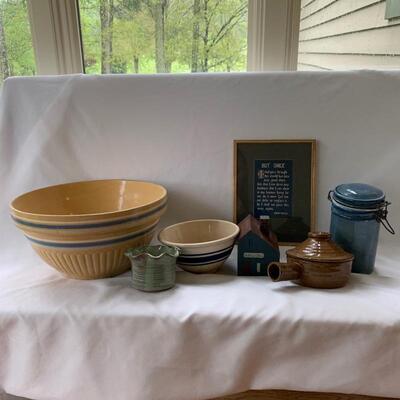 Lot 219 - Ceramic Dishes and Farmhouse Decor