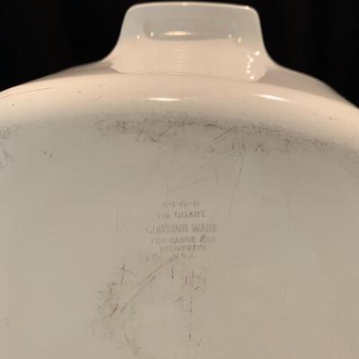 Lot 223 - Vintage Lâ€™Echalote La Sauge Corning Ware Casserole Dish, Pyrex, and More