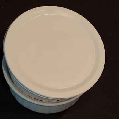 Lot 223 - Vintage Lâ€™Echalote La Sauge Corning Ware Casserole Dish, Pyrex, and More