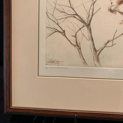 Lot 224 - Sandy Scott Etching â€œMallards Thru the Timberâ€, Signed and Numbered 