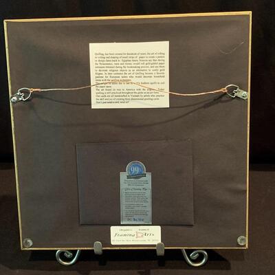 Lot 225 - Gorgeous Etched Glass, Framed Quilled Art, and More