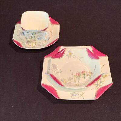 Lot 227 - Gorgeous Sampson Bridgwood & Son Set of Floral China