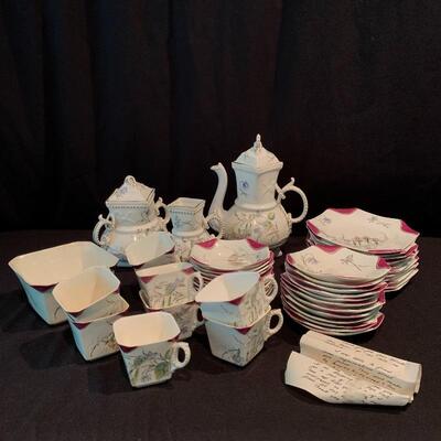 Lot 227 - Gorgeous Sampson Bridgwood & Son Set of Floral China