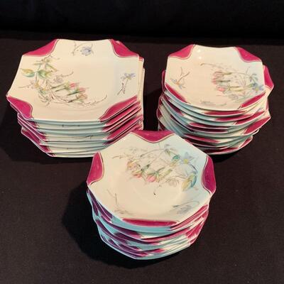 Lot 227 - Gorgeous Sampson Bridgwood & Son Set of Floral China