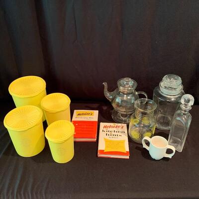 Lot 228 - Vintage Tupperware, Heloiseâ€™s Housekeeping and Kitchen Hints Books, and More
