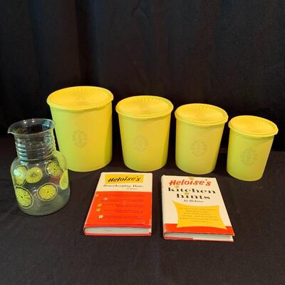 Lot 228 - Vintage Tupperware, Heloiseâ€™s Housekeeping and Kitchen Hints Books, and More