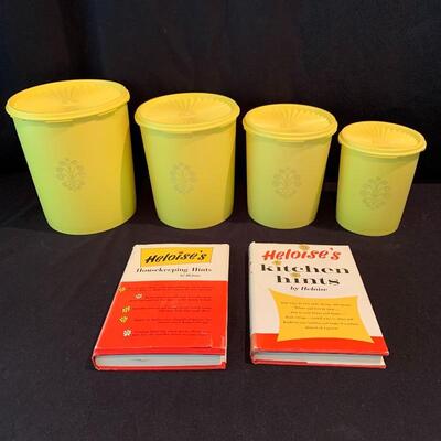 Lot 228 - Vintage Tupperware, Heloiseâ€™s Housekeeping and Kitchen Hints Books, and More