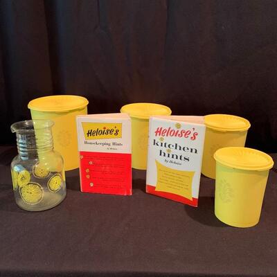 Lot 228 - Vintage Tupperware, Heloiseâ€™s Housekeeping and Kitchen Hints Books, and More