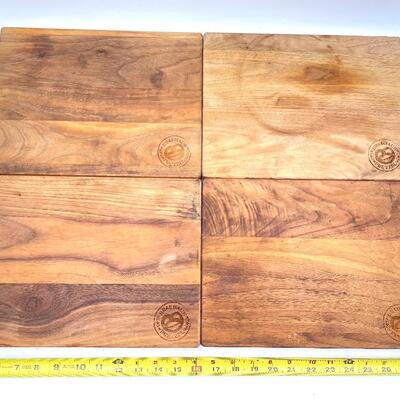 BRAUHAUS PRETZEL WOODEN CUTTING BOARDS SET OF 4