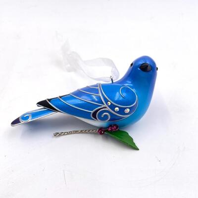 HALLMARK 2017 MOUNTAIN BLUEBIRD â€œTHE BEAUTY OF THE BIRDSâ€ KEEPSAKE CHRISTMAS ORNAMENT