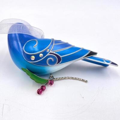 HALLMARK 2017 MOUNTAIN BLUEBIRD â€œTHE BEAUTY OF THE BIRDSâ€ KEEPSAKE CHRISTMAS ORNAMENT