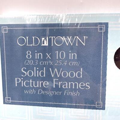 SOLID WOOD BROWN AND BLACK PICTURE FRAMES SET OF 2